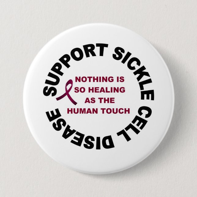 Sickle Cell Healing and Support Pinback Button (Front)