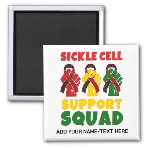 SICKLE CELL SUPPORT SQUAD Custom Name Magnet