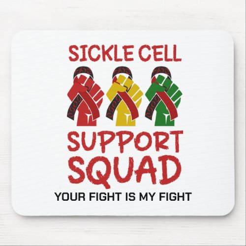 SICKLE CELL SUPPORT SQUAD with Custom Text Mouse Pad
