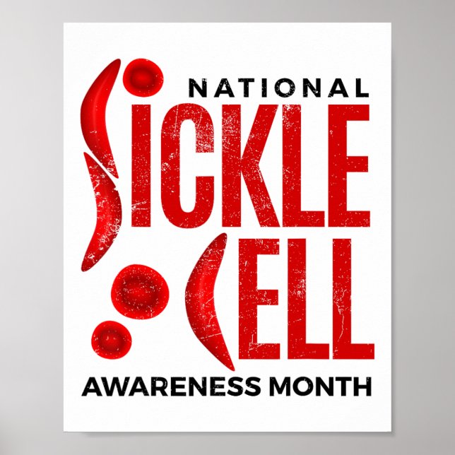 Sickle Cell Warrior Anemia Sickle Cell Awareness M Poster (Front)
