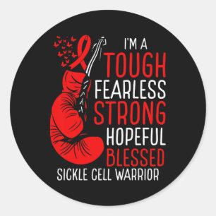 Sickle Cell Warrior Awareness Movement Disease Rib Classic Round Sticker