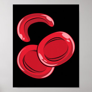 Sickle Red Blood Cell Sickle Cell Anemia Awareness Poster