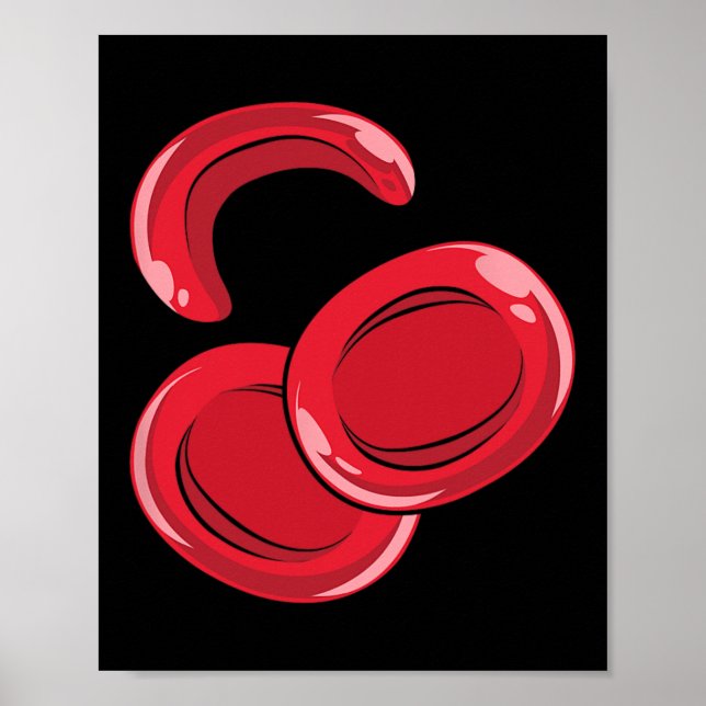 Sickle Red Blood Cell Sickle Cell Anemia Awareness Poster (Front)