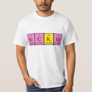 Sicko periodic table word shirt