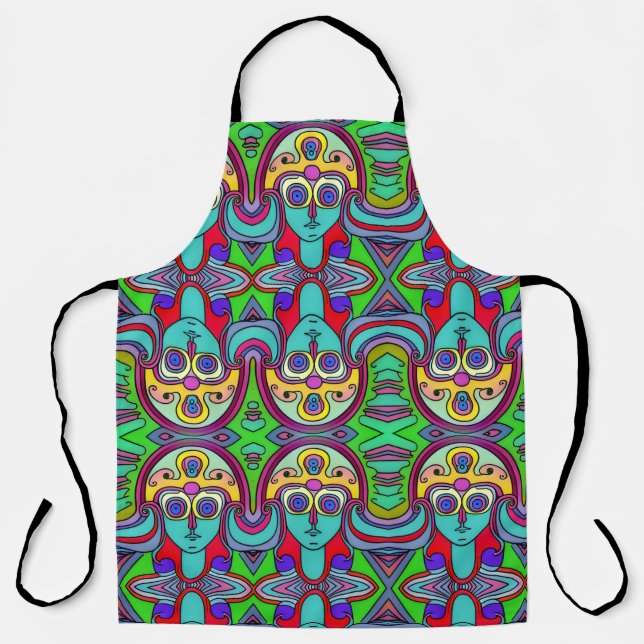 sicodelic angel woman apron (Front)