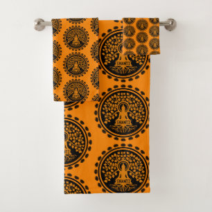 Siddhartha Gautama, Buddhist Art Bath Towel Set