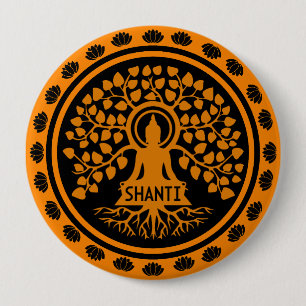 Siddhartha Gautama, Buddhist Art Button