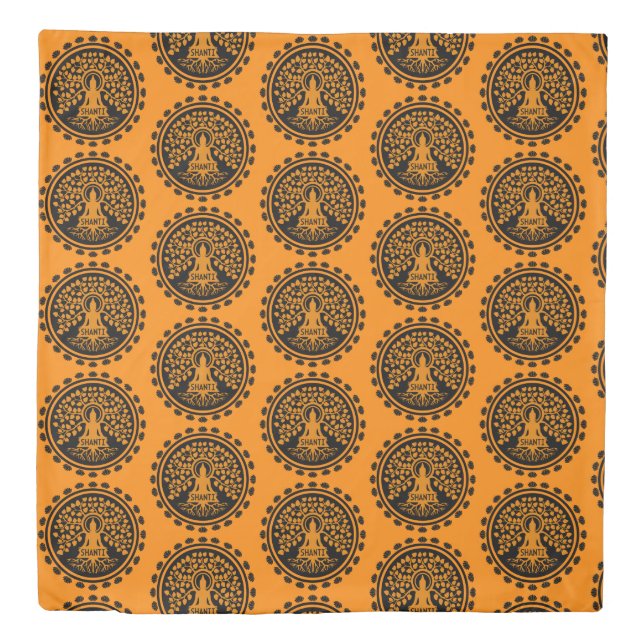 Siddhartha Gautama, Buddhist Art Duvet Cover (Front)