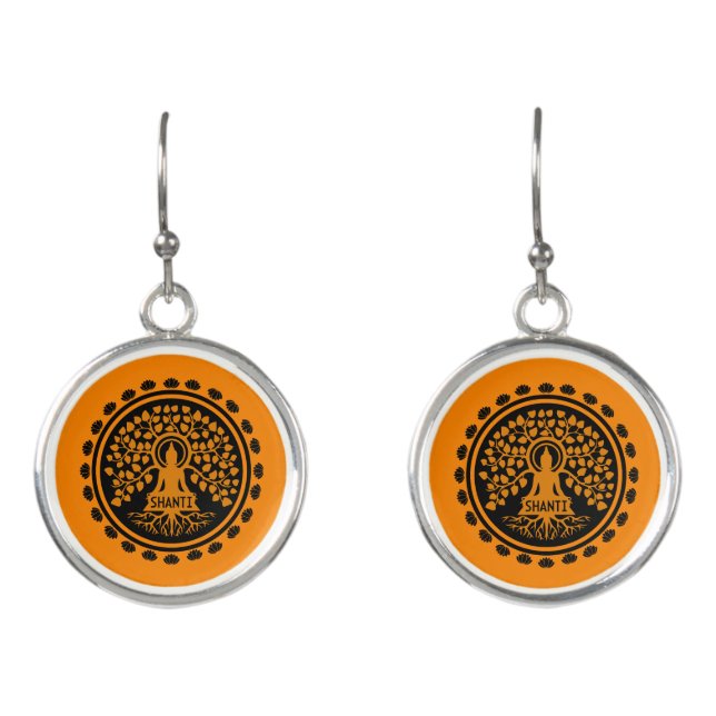 Siddhartha Gautama, Buddhist Art Earrings (Front)