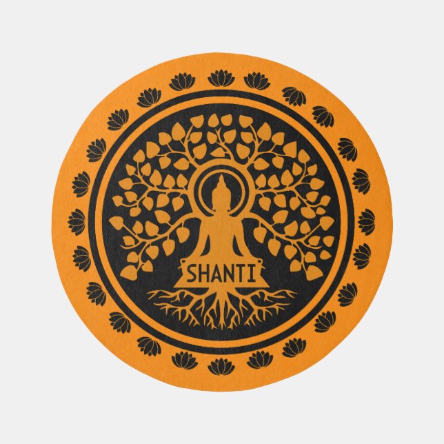 Siddhartha Gautama, Buddhist Art Outdoor Rug (Front)