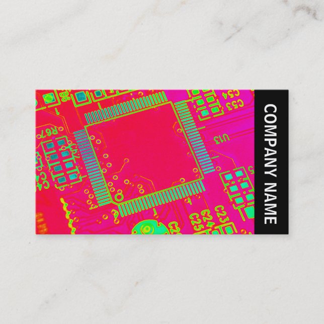 Side Band - Colorful Abstract Circuitry Business Card (Front)