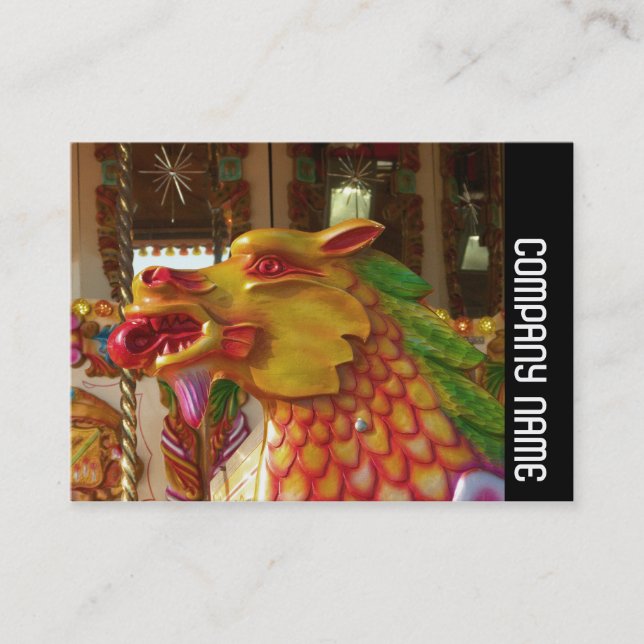 Side Band - Merry-go-round Dragon Business Card (Front)