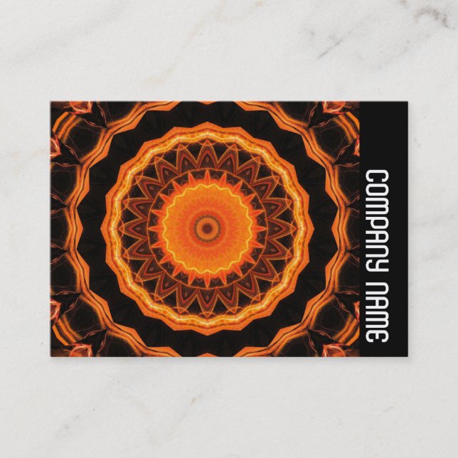 Side Band - Orange Kaliediscope 04 Business Card (Front)