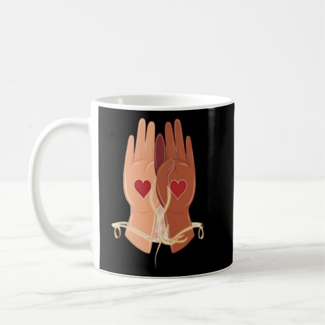 Side by Side, Heart to Heart Coffee Mug (Left)