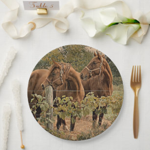 Side-by-Side Horses - Paper Plates
