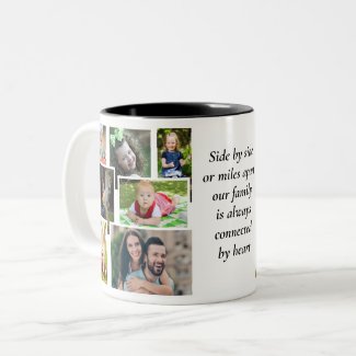 Side by Side Miles Apart Family Photo Coffee Mug