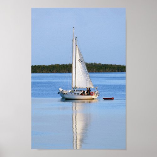 Side by Side Sailboats Poster
