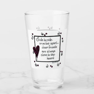 Side by Side, We Are Friends poem, sketch black Glass