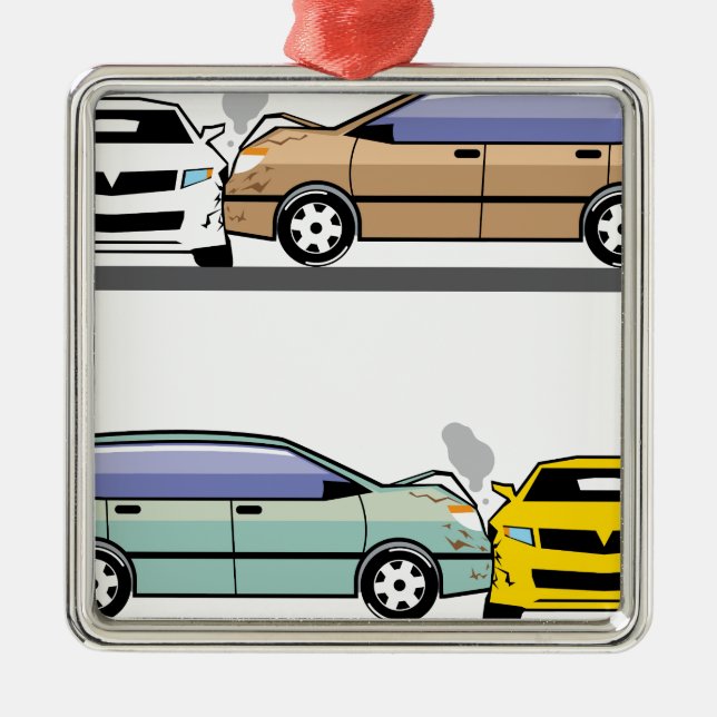 Side car crash metal ornament (Front)