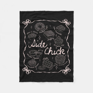 Side Chick And Main Man Funny Thanksgiving Couple  Fleece Blanket