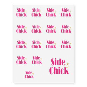 Side-Chick-Pink bridesmaid Temporary Tattoos