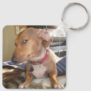 Side Eye Dog Meme Double Sided Keychain