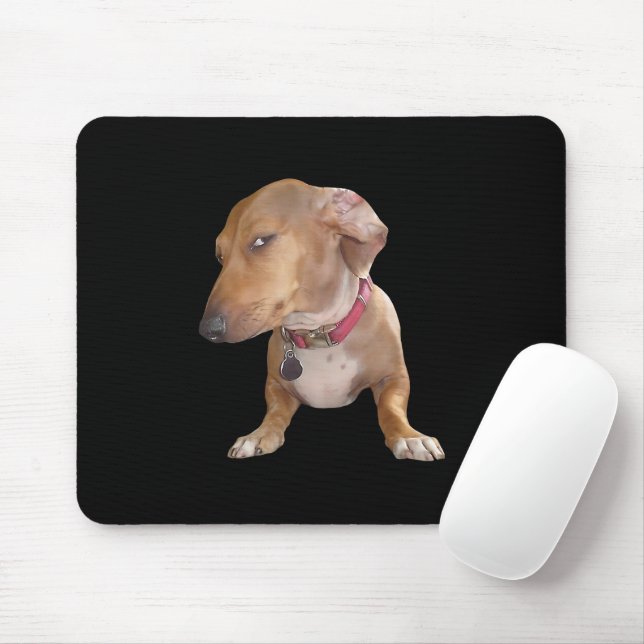 Side Eye Dog Meme Mouse Pad (With Mouse)