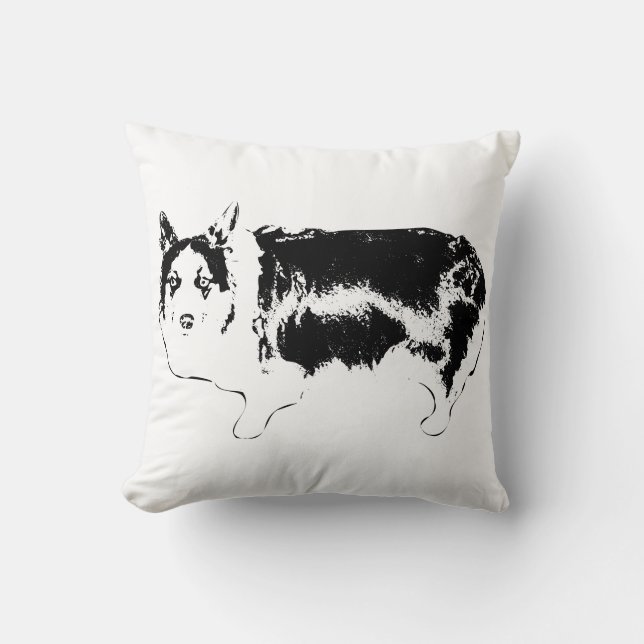 Side-Eye Royalty Throw Pillow (Front)