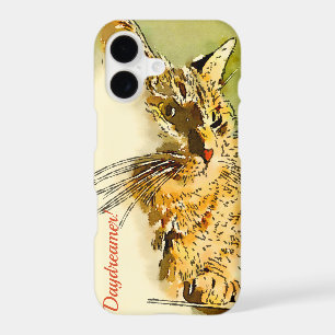 Side Lighted Red Tabby Kitty in Brushstrokes iPhone 17 Case