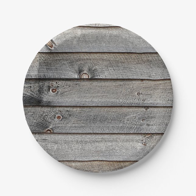 Side of a barn paper plates (Front)
