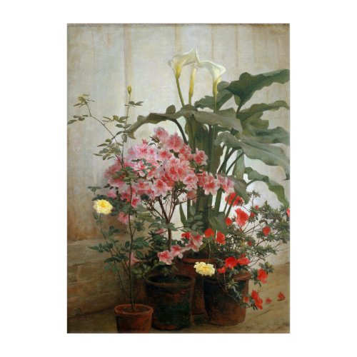 Side of a Greenhouse by George Cochran Lambdin Acrylic Print
