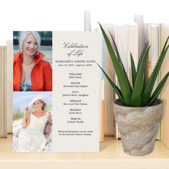 Side Photos Celebration of Life Flat Program (Creator Uploaded)