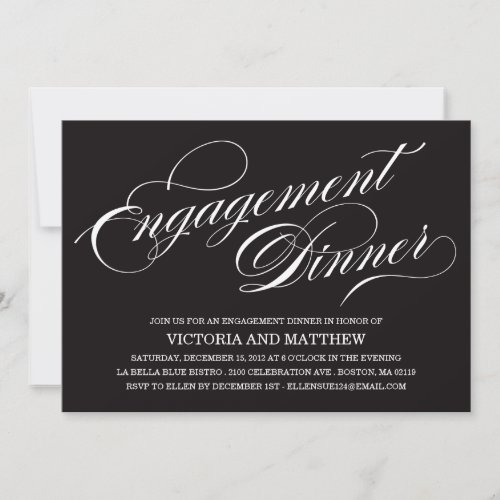 SIDE SCRIPT | ENGAGEMENT DINNER INVITATION