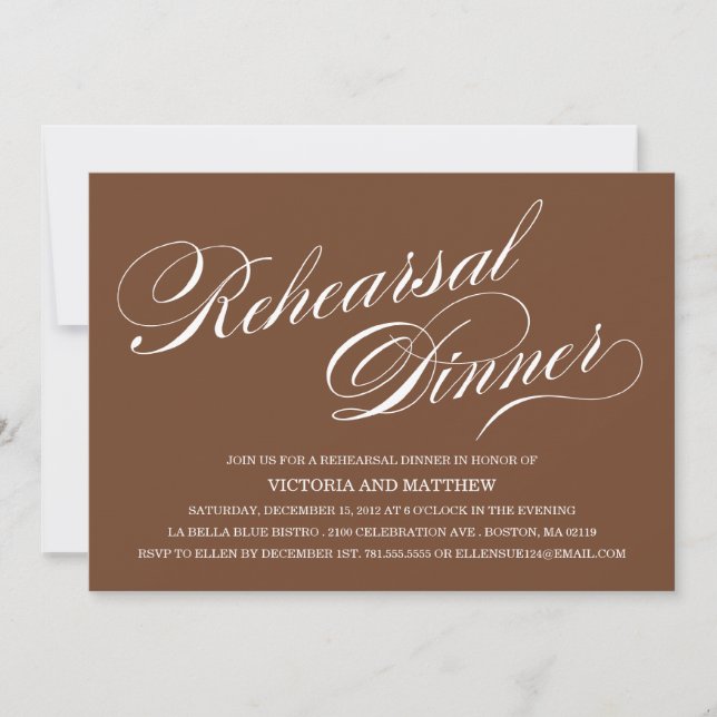 SIDE SCRIPT | REHEARSAL DINNER INVITATION (Front)
