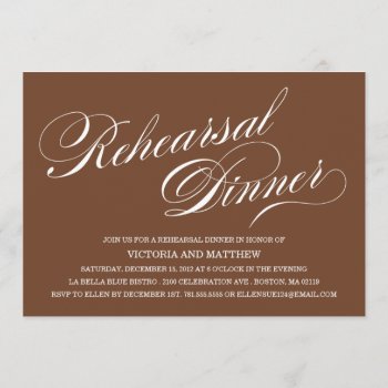 Side Script | Rehearsal Dinner Invitation by FINEandDANDY at Zazzle