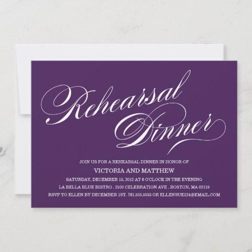 SIDE SCRIPT | REHEARSAL DINNER INVITATION