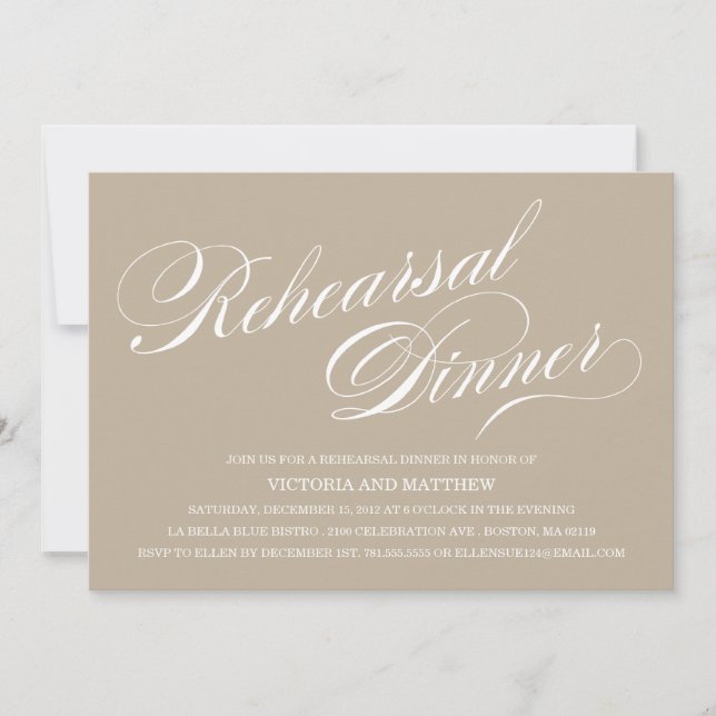 SIDE SCRIPT | REHEARSAL DINNER INVITATION (Front)