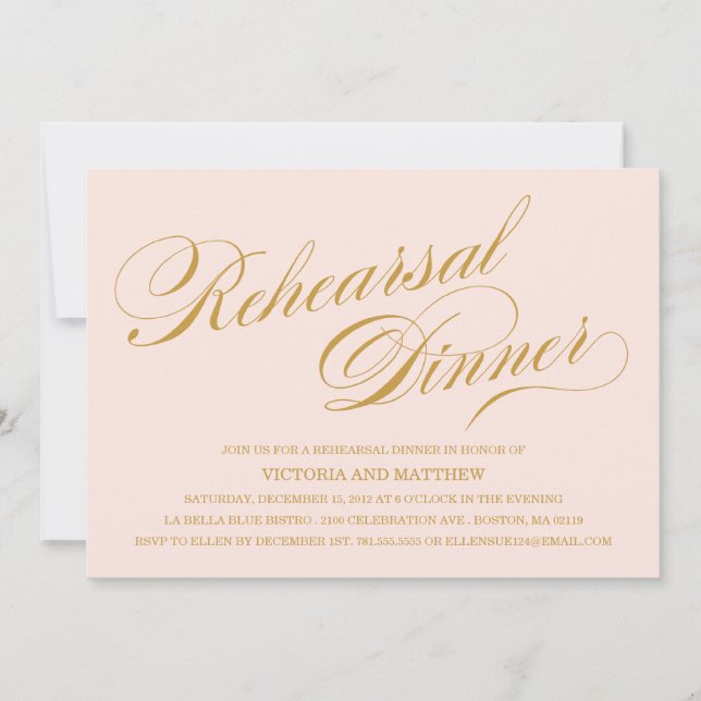 SIDE SCRIPT | REHEARSAL DINNER INVITATION (Front)