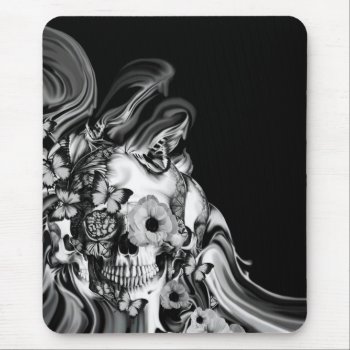 Side Step  Psychedelic Smoke Skull Mouse Pad by KPattersonDesign at Zazzle