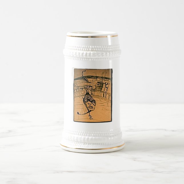 side swipe beer stein (Center)