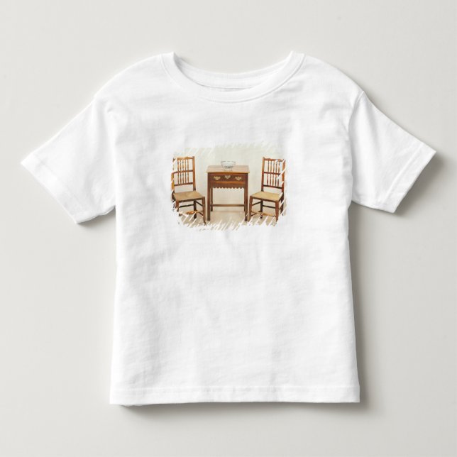 Side table and pair of spindle back chairs toddler t-shirt (Front)