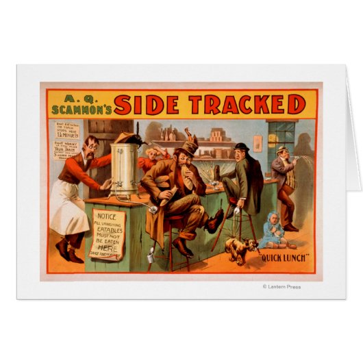 Side Tracked - Comical Caf� Scene Theatre Cards (Front Horizontal)