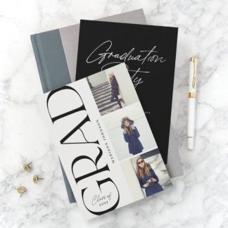 Side Typography Graduation 2022 3 Photo  Party Invitation