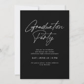 Side Typography Graduation 2022 3 Photo  Party Invitation (Back)