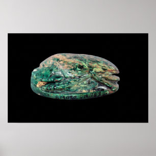 Side view of a marriage scarab of Amenhotep III Poster