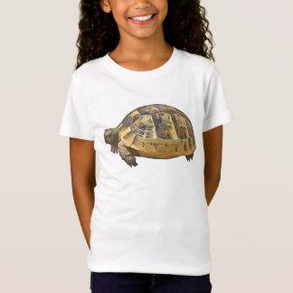 Side View of A Young Wild Tortoise Cartoon Cut Out T-Shirt