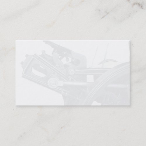 side view of old press business card