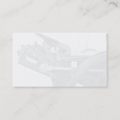Customizable side view of old press business card