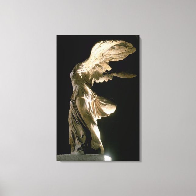 Side view of the Victory of Samothrace (Parian mar Canvas Print (Front)