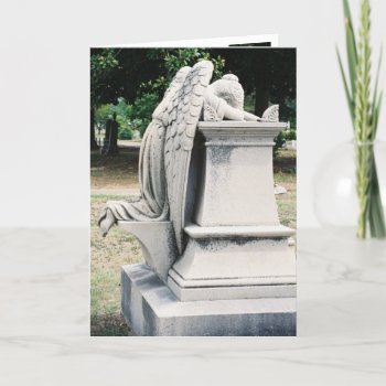 Side View Of Weeping Angel Card by sharonfosterart at Zazzle